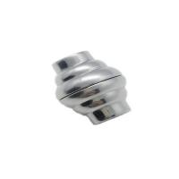 Runder Edelstahl Magnetverschluss, poliert, 12x15x6mm, verkauft von PC