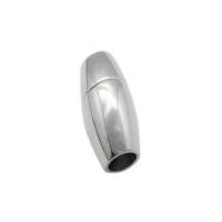 Runder Edelstahl Magnetverschluss, poliert, 10.8x18.5x6mm, verkauft von PC