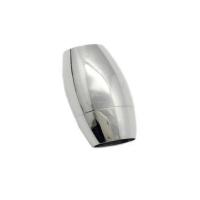 Runder Edelstahl Magnetverschluss, poliert, 9.8x20x6mm, verkauft von PC