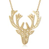 Stainless Steel Jewelry Necklace, Deer, plated, hollow Approx 15.74 Inch 