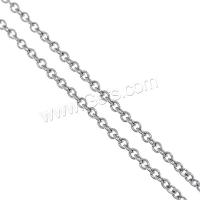 Нержавеющая сталь Овальном Сеть, нержавеющая сталь, Овальный цепь, оригинальный цвет 100м/Лот, продается Лот