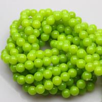 Yellow Calcedony Beads, Round, polished, DIY green 
