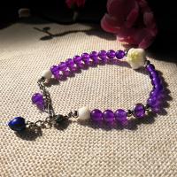Gemstone Bracelets, Porcelain, with Chalcedony & Thailand Sterling Silver, fashion jewelry 17-23CM 