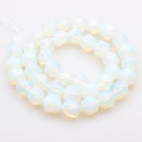 Natural Moonstone Beads, polished & faceted, white 