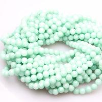 Grüner Chalcedon Perle, rund, poliert, DIY & verschiedene Größen vorhanden, hellgrün, verkauft von Strang[