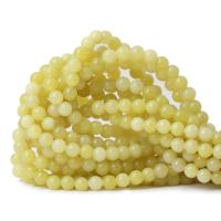 Yellow Calcedony Beads, Round, polished, DIY yellow 