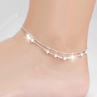 Brass Anklet, plated, fashion jewelry & for woman 