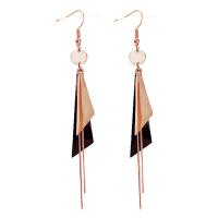 Titanium Steel Earrings, gold color plated, 100mm 