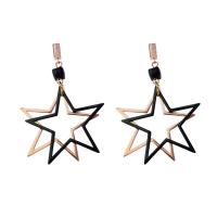 Titanium Steel Earrings, Star, plated, for woman & hollow 