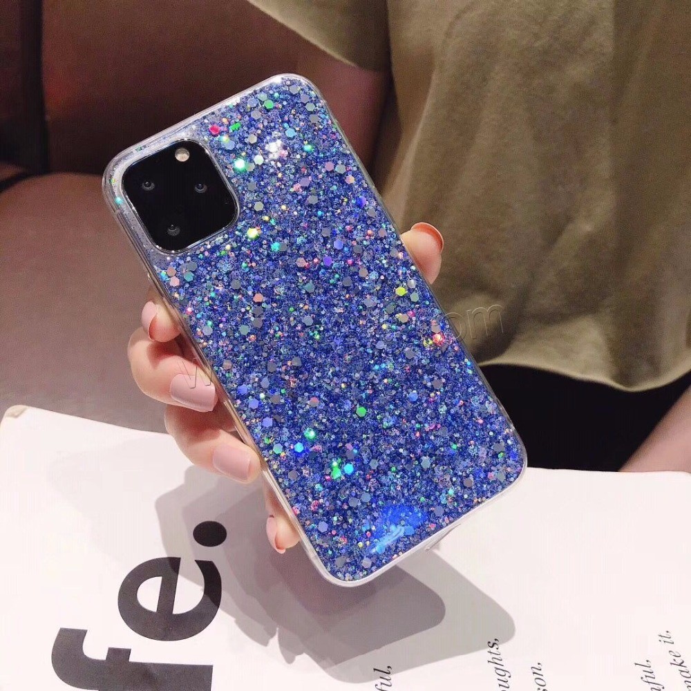 Mobile Phone Cases, TPU, with Sequins, Rectangle, epoxy gel, durable & different styles for choice, more colors for choice, Sold By PC