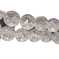 Crackle Glass Beads, Round, DIY white 