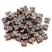 Zinc Alloy Jewelry Beads, fashion jewelry & DIY, silver color, 8mm 