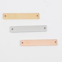 Stainless Steel Connector Bar, Rectangle, DIY & double-hole Approx 1.45mm 