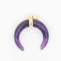 Natural Quartz Pendants, fashion jewelry, purple 