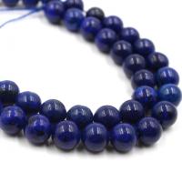 Natürlichen Lapislazuli Perlen, rund, poliert, DIY, tiefblau, verkauft von Strang