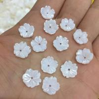 Natural White Shell Beads, Flower, Carved, DIY white 