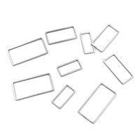Stainless Steel Pendants, Rectangle, plated, DIY 