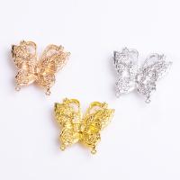Brass Hair Accessories DIY Findings, Butterfly, plated 