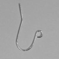 Brass Hook Earwire, plated, with loop 