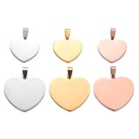 Stainless Steel Heart Pendants, plated 