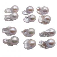 No Hole Cultured Freshwater Pearl Beads, irregular, DIY white, 16-25mm 