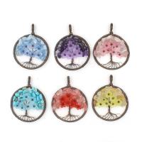 Tree Of Life Pendants, Brass, with Natural Stone, fashion jewelry & Unisex 