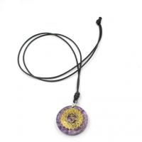 Resin Jewelry Pendant, with Natural Stone & Epoxy Sticker, fashion jewelry & Unisex 