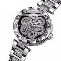 Uhrenarbänder für Frauen, Zinklegierung, mit Edelstahl, chinesische Bewegung, plattiert, Modeschmuck, keine, 33x13mm,19x200mm, verkauft von PC