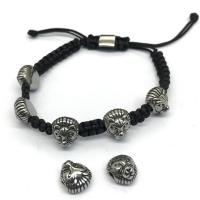 Stainless Steel Beads, Lion, plated 