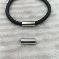кожаный шнур с застежкой  из нержавеющей стали, нержавеющая сталь, Другое покрытие, разный размер для выбора продается PC