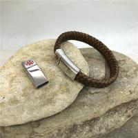кожаный шнур с застежкой  из нержавеющей стали, нержавеющая сталь отверстие:Приблизительно продается PC