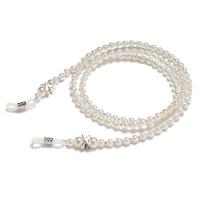 Plastic Pearl Glasses Chain, with Silicone, anti-skidding 700mm .55 Inch 