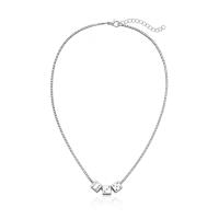 Zinc Alloy Necklace, plated, fashion jewelry, silver color 
