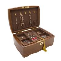 Multifunctional Jewelry Box, Pine, fashion jewelry, brown, 26 x18 x10cm 