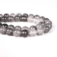 Natürliche graue Quarz Perlen, Grauer Quarz, Modeschmuck & DIY & verschiedene Größen vorhanden, grau, verkauft von Strang