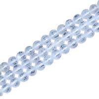 Natural Clear Quartz Beads, Round, DIY & frosted, white 