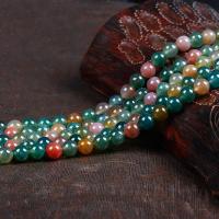 Perles de Agate en couleur original, agate de couleur originale, Rond, poli, DIY & normes différentes pour le choix, multicolore, Vendu par brin
