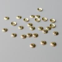 Messing Perlenkappe, Hohe Qualität Gold Farbe Überzeug, DIY, Goldfarbe, 5.5mm, 100PCs/Tasche, verkauft von Tasche