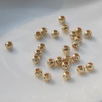 perla de cobre, metal, color del oro de la alta calidad chapado, Bricolaje, dorado, 3mm, 100PCs/Bolsa, Vendido por Bolsa