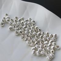 Weinlese Messing Perlen, hochwertige Silber Farbe verzinkt, DIY & verschiedene Größen vorhanden, Silberfarbe, 100PCs/Tasche, verkauft von Tasche