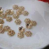 Messing Perlenkappe, Hohe Qualität Gold Farbe Überzeug, DIY, Goldfarbe, 6mm, 100PCs/Tasche, verkauft von Tasche
