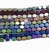 Las Perlas De Hematites Sin Magnético, Hematita no magnética, Octágono, pulido, Bricolaje & facetas, más colores para la opción, 4x6mm, Vendido por Sarta