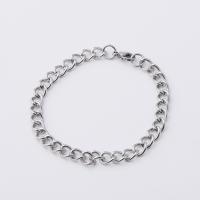 Stainless Steel Chain Bracelets, fashion jewelry, silver color 