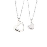 Stainless Steel Jewelry Necklace, 2 pieces & fashion jewelry, silver color, 45 cm 