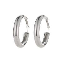 Zinc Alloy Hoop Earring, Round, plated, for woman 