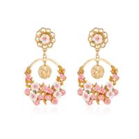 Resin Zinc Alloy Earring, with Resin, plated, for woman 