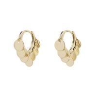 Zinc Alloy Huggie Hoop Earring, fashion jewelry & for woman, golden 