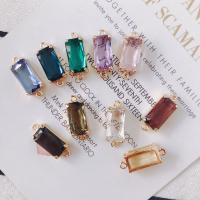 Zinc Alloy Charm Connector, with Crystal, fashion jewelry & DIY 