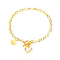 Titan Edelstahl Armband / Armreif, goldfarben plattiert, Modeschmuck & für Frau, Länge:7.48 ZollInch, verkauft von Strang