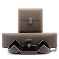 Boîte Cadeau de bijoux, velours de coton, normes différentes pour le choix, brun, Vendu par PC